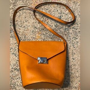 L.R. Loeffler Randall Bucket Leather Bag